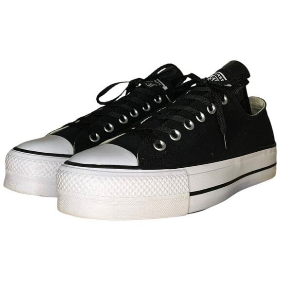 ***SOLD*** Converse All Star CTAS 70 OX Platform Sneakers Size 10 Black White - Picture 2 of 6